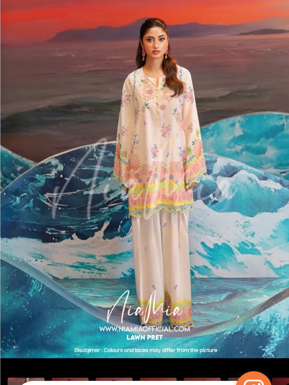 Brand new Nia Mia 2 piece lawn set